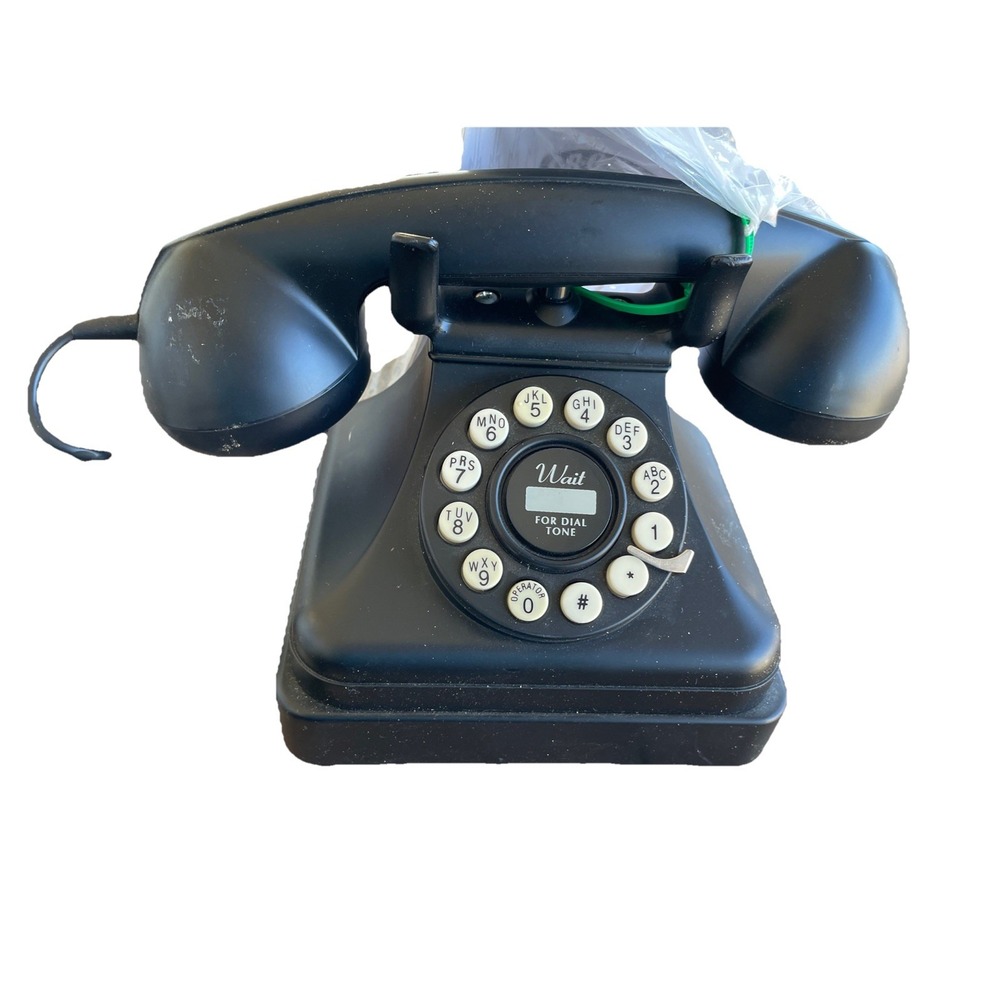 Crosley Model CR62 Black Classic Desk Telephone Push Button Technology Land Line